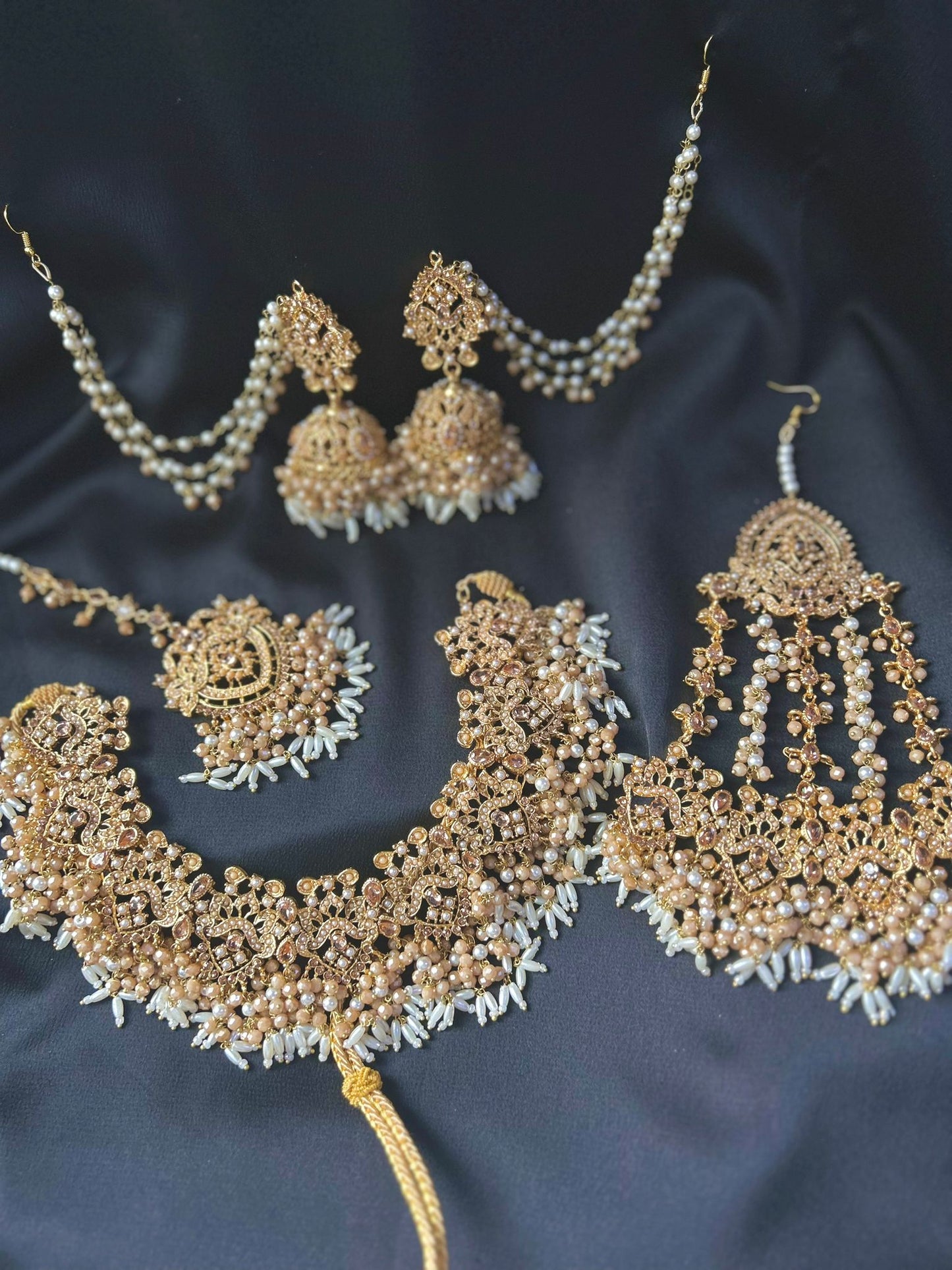 Zahra bridal set ~ pearl&champagne