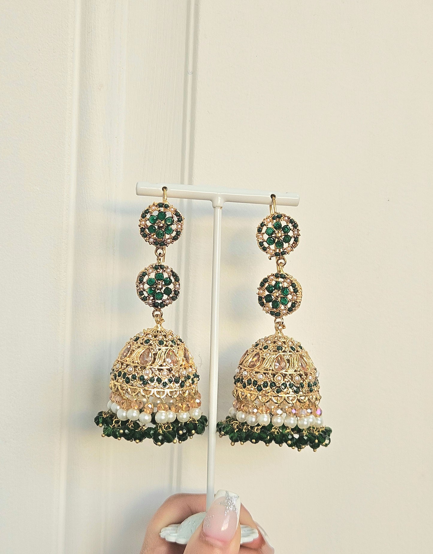 Nafeesa earrings ~ Dark Green