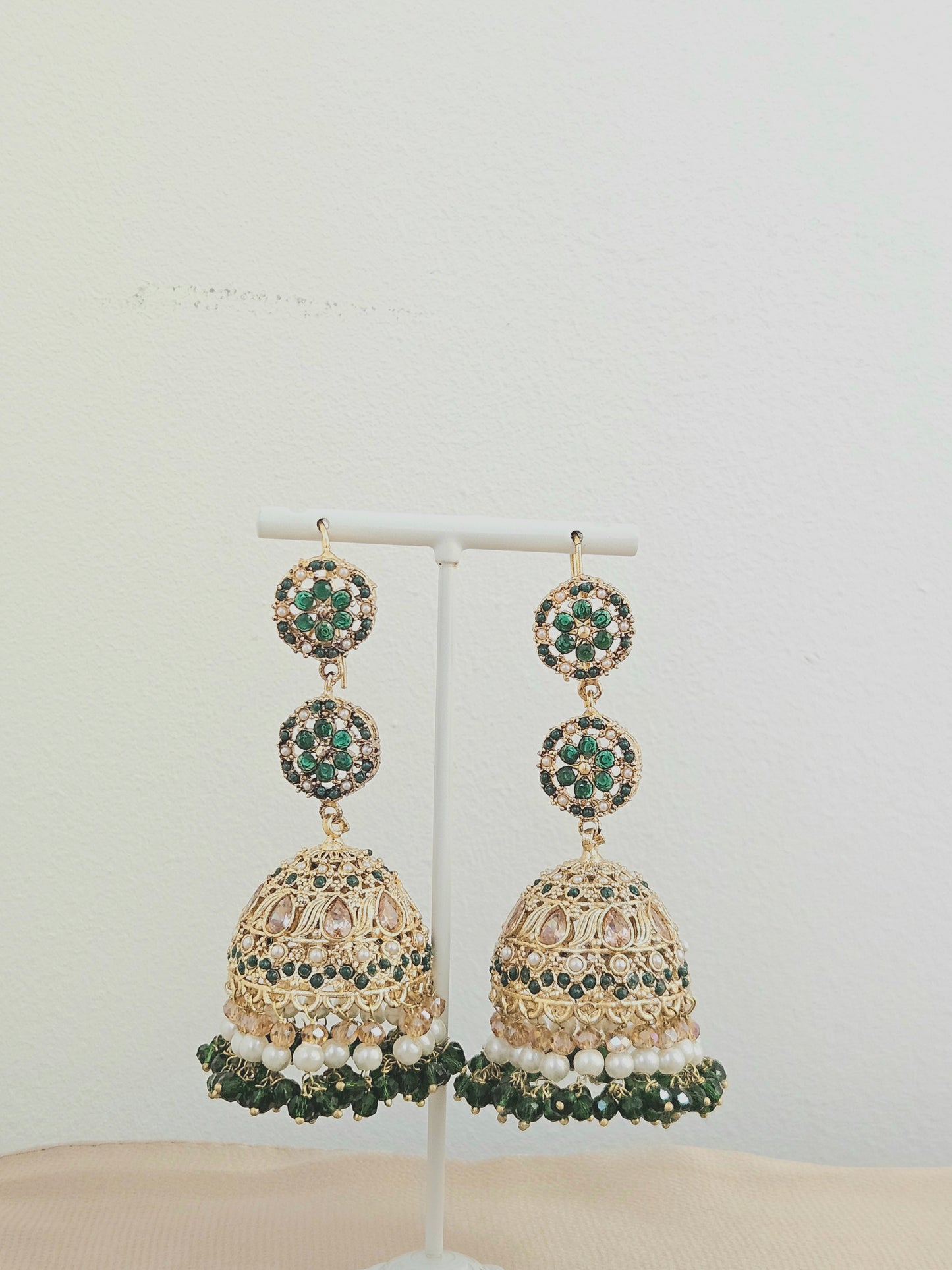 Nafeesa earrings ~ Dark Green