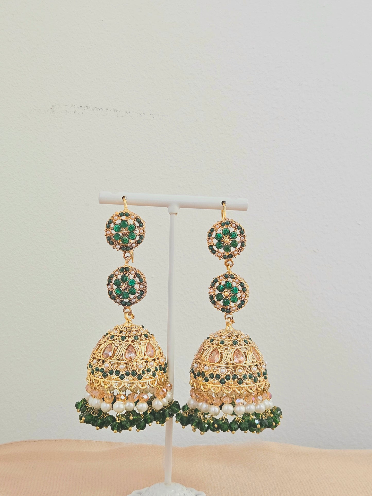 Nafeesa earrings ~ Dark Green