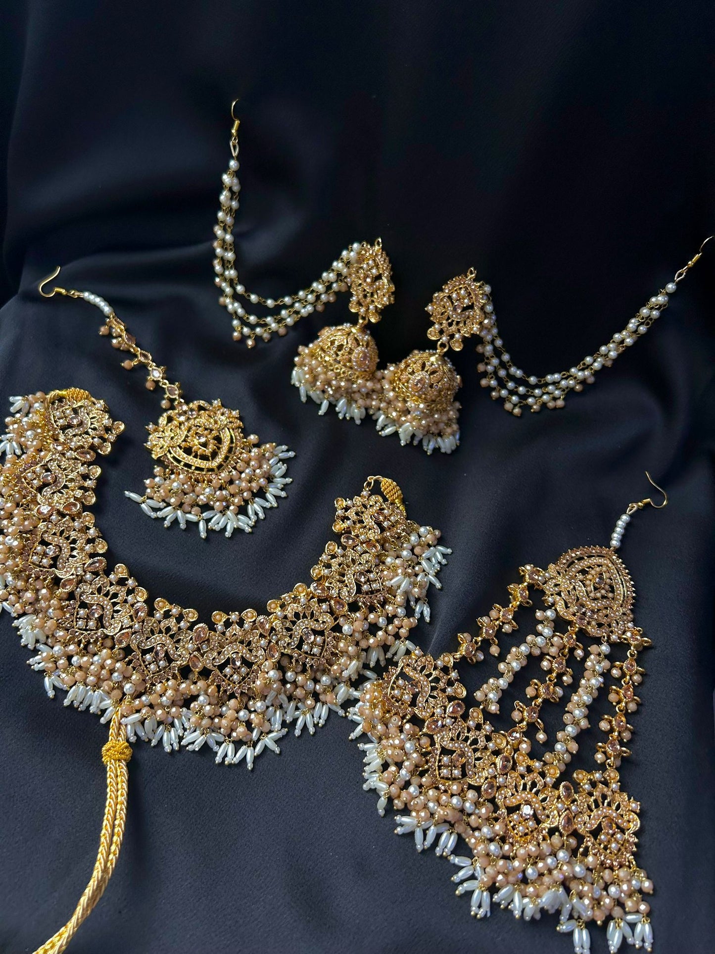 Zahra bridal set ~ pearl&champagne