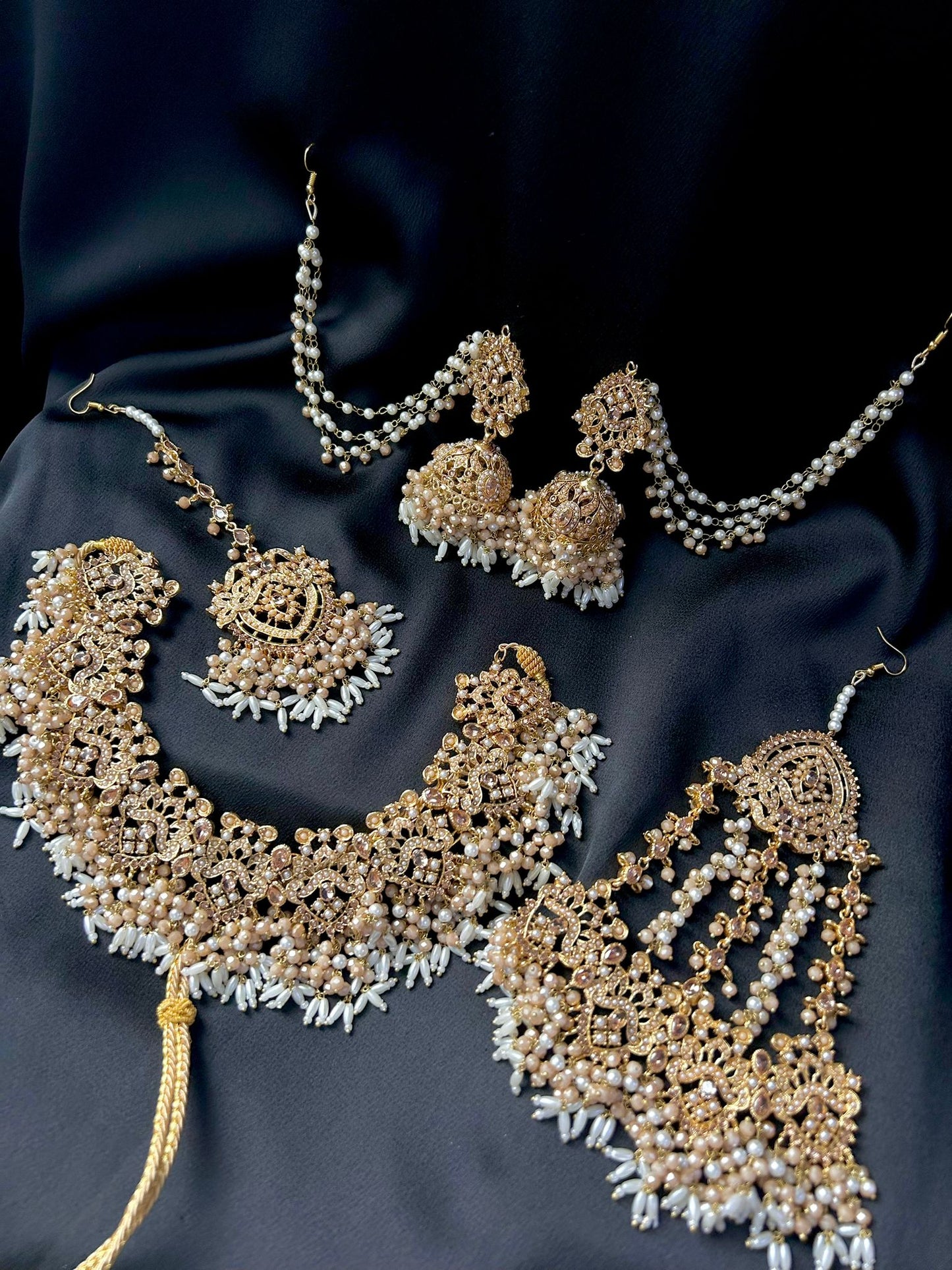 Zahra bridal set ~ pearl&champagne