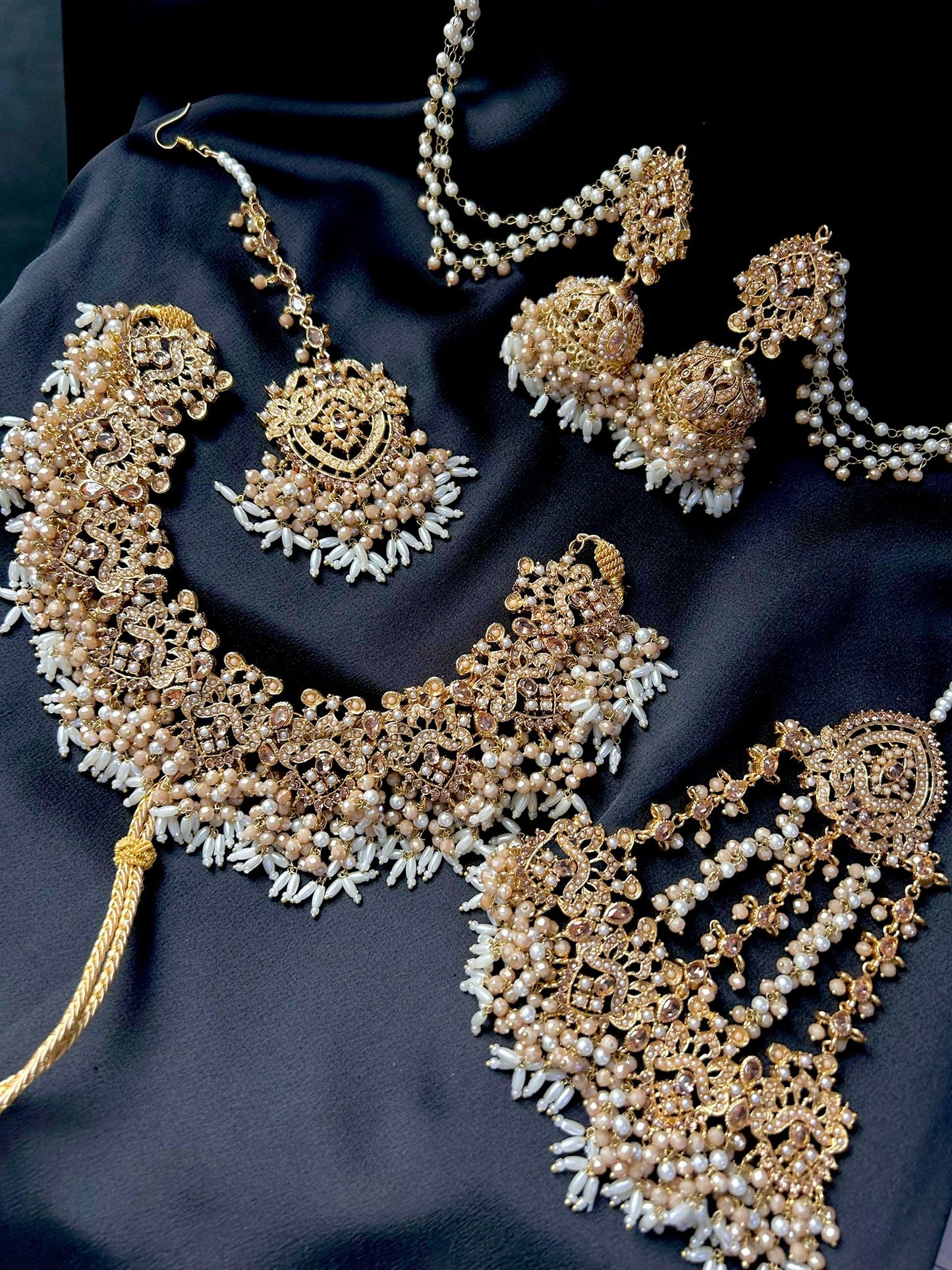 Zahra bridal set ~ pearl&champagne