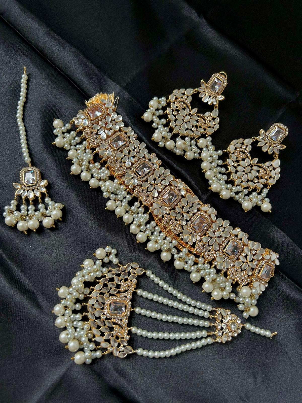 Mawra Bridal set~Gold Diamante