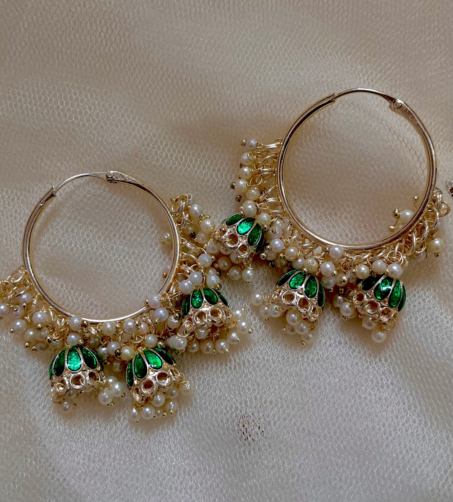 Meerab hoops ~ dark green