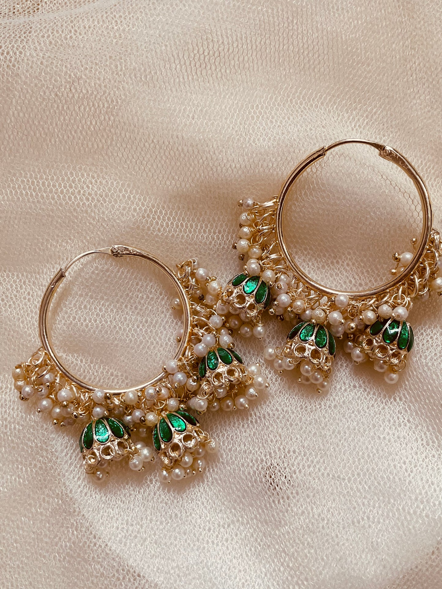 Meerab hoops ~ dark green